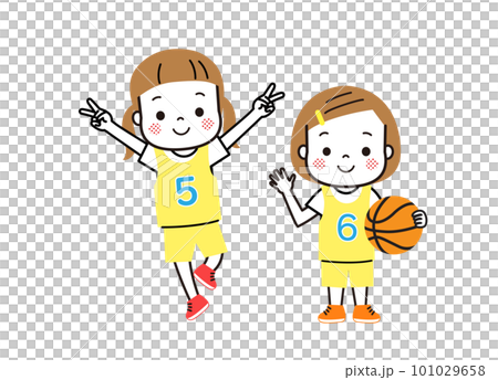 girl with basketball 101029658