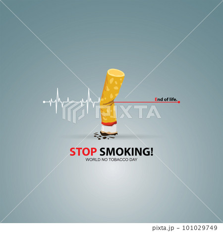 Stop Smoking. May 31st World No Tobacco Day. No Smoking Day Awareness. Poison of cigarette. Vector. Illustration 101029749