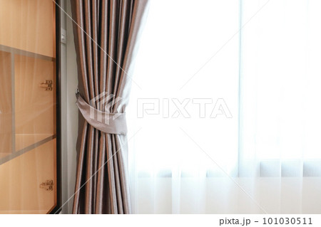 Rope curtain, gray curtain With white light curtain 101030511