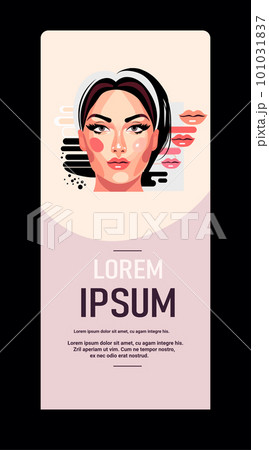 beauty woman with perfect makeup beautiful professional make-up salon make up fashion concept vertical 101031837
