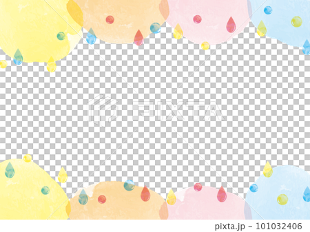 水彩彩雨彩雲框 101032406