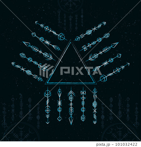 Triangle viking outline wallpaper 101032422
