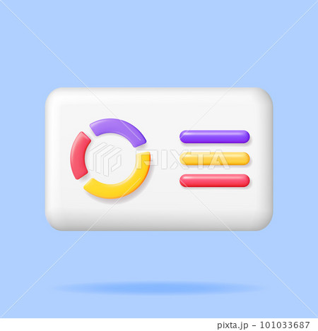 3D Pie Diagram Isolated 101033687