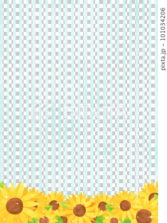 Background material of sunflowers and light blue stripes inspired by summer 101034206