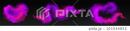 Magic purple powder and smoke cloud vector effect Magic purple powder and smoke cloud vector effect 101034833