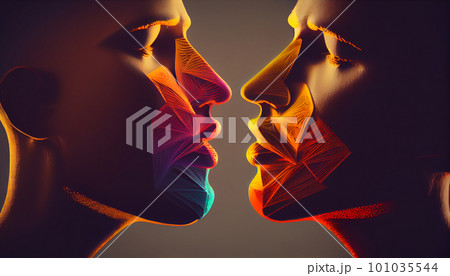 LGBTQ・ゲイ・バイセクシャル・トランスジェンダーの男性（Generative AI） 101035544