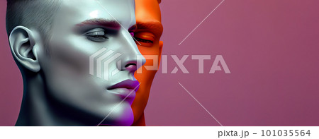 LGBTQ・ゲイ・バイセクシャル・トランスジェンダーの男性（Generative AI） 101035564