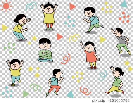 Illustration set of cute & fun toddlers and children Illustration set of cute & fun toddlers and children 101035792