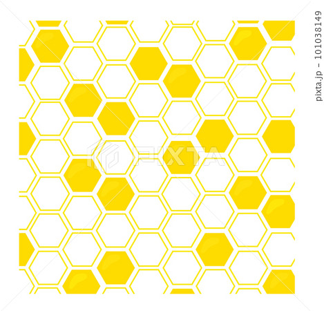 蜂蜜の正方形フレーム白抜き背景 蜂蜜の正方形フレーム白抜き背景 101038149