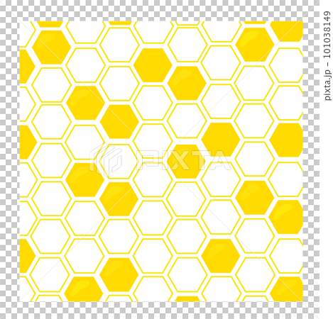 蜂蜜の正方形フレーム白抜き背景 蜂蜜の正方形フレーム白抜き背景 101038149