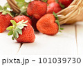 basket with strawberry on table 101039730