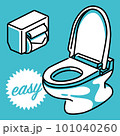 トイレットペーパーと便器 101040260