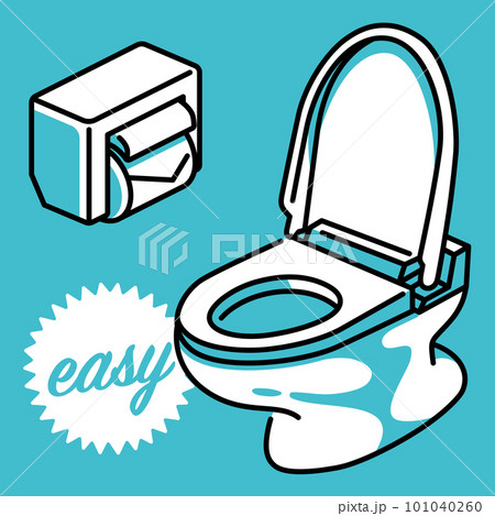 トイレットペーパーと便器 101040260
