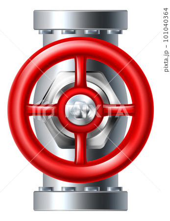 Pipe Wheel Industrial Pipeline Valve Icon 101040364