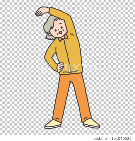 一名高級女子做體操的插圖 101040525