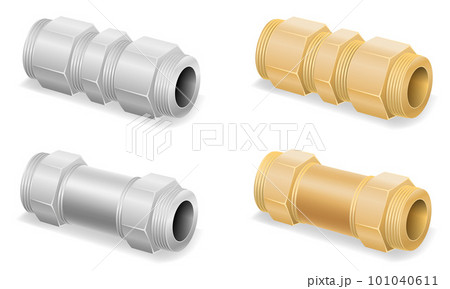 metal connection for pipes vector illustration 101040611