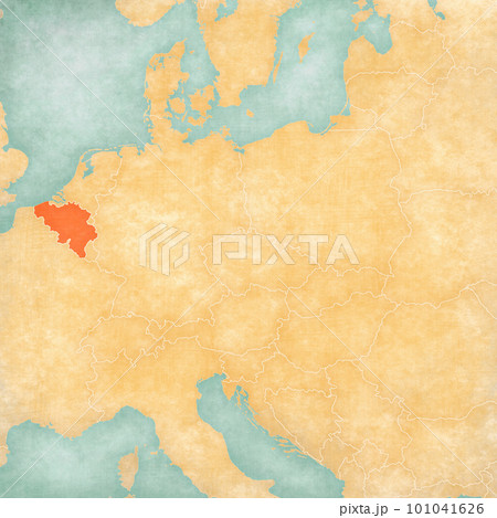 Map of Central Europe - Belgium 101041626