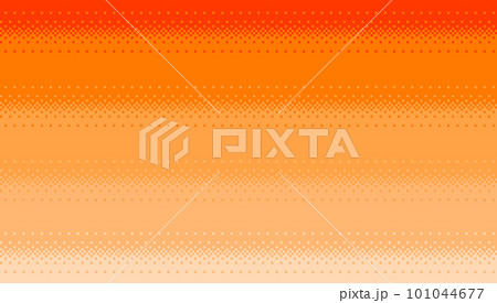 Orange seamless background in pixel art style. 8 bit dithering gradient backdrop. Vector illustration. 101044677