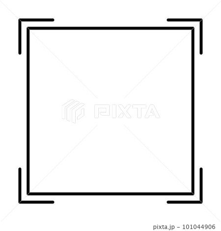 Square frame shape icon, vertical decorative vintage border doodle element for simple banner design in vector illustration. Square frame shape icon, vertical decorative vintage border doodle element for simple banner design in vector illustration. 101044906