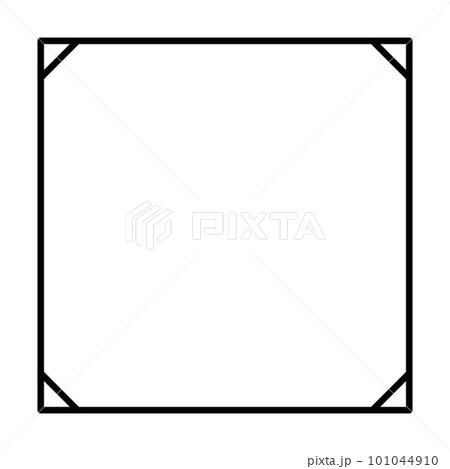 Square frame shape icon, vertical decorative vintage border doodle element for simple banner design in vector illustration. Square frame shape icon, vertical decorative vintage border doodle element for simple banner design in vector illustration. 101044910