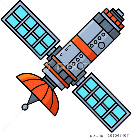 Space Satellite Cartoon Colored Clipart I Space Satellite Cartoon Colored Clipart I 101045407