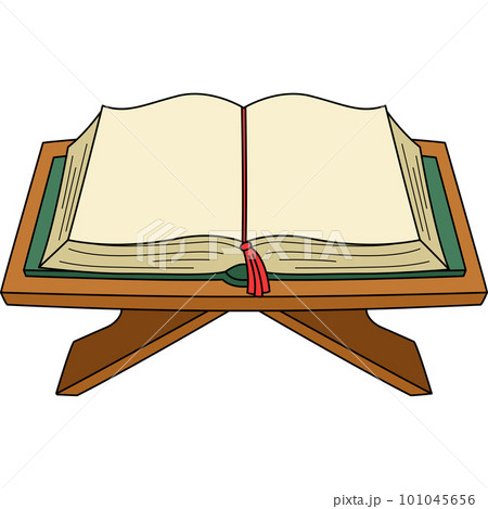 Ramadan Quran Cartoon Colored Clipart Illustration 101045656