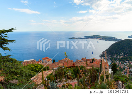 Eze village on a summer day. Coastal landscape. France Eze village on a summer day. Coastal landscape. France 101045781