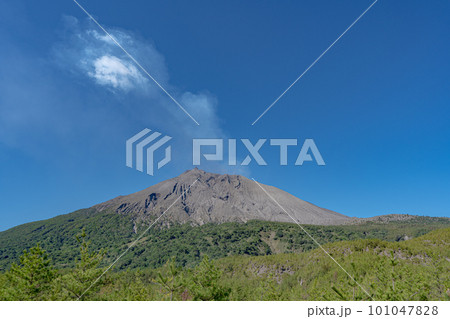 有村溶岩展望所から見た桜島 101047828