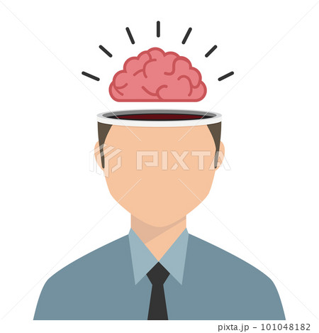 Businessman Open head with Brain Businessman Open head with Brain 101048182