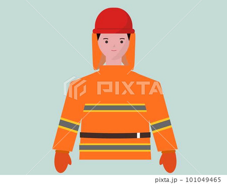 笑顔の消防士の男性 ベクターイラスト 101049465