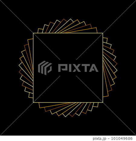 Geometric golden polygonal frames. Modern design. Sample photo frame. 101049686