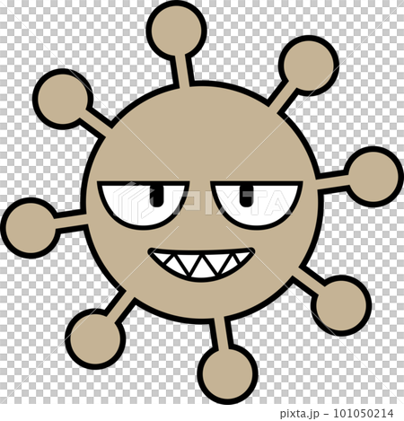 ウイルスのかわいいキャラクターイラスト ウイルスのかわいいキャラクターイラスト 101050214