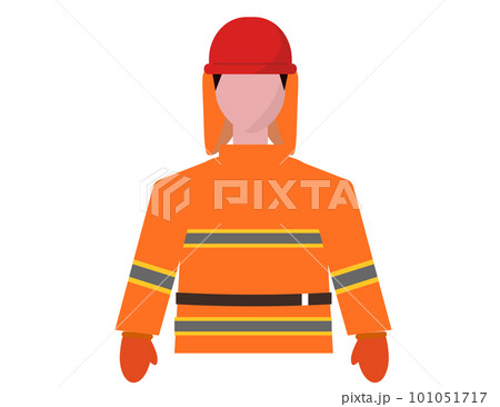 消防士の男性 消防官 ベクターイラスト 101051717