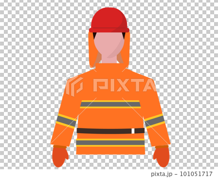 消防士の男性 消防官 ベクターイラスト 101051717