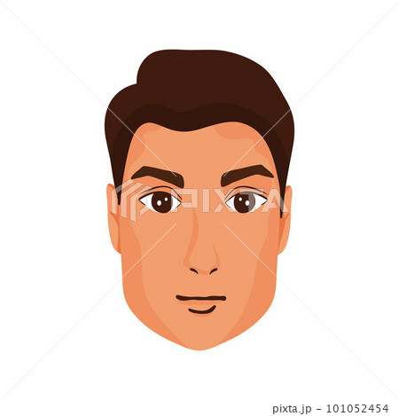 Handsome man's face vector illustration 101052454