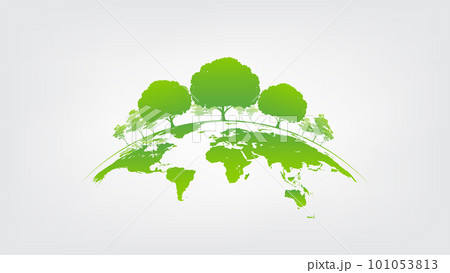 earth with green trees 101053813