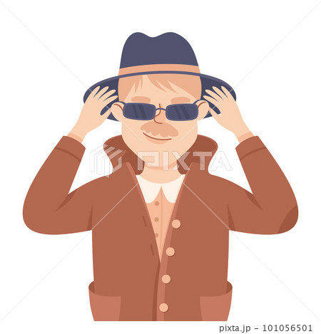 Espionage with Mustached Man Private Detective in Hat and Coat Listening to Conversation Vector Illustration Espionage with Mustached Man Private Detective in Hat and Coat Listening to Conversation Vector Illustration 101056501