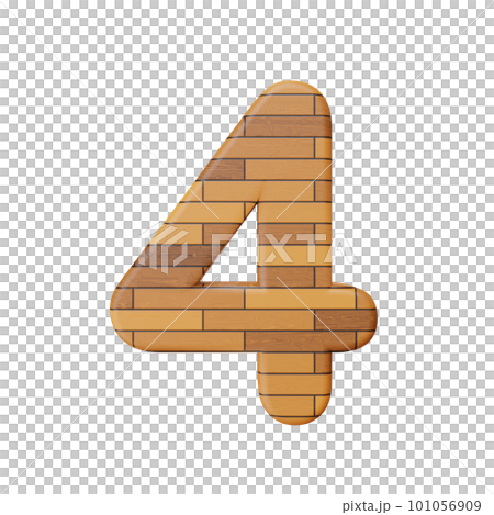 帶有地板圖案的 3D 數字 101056909