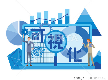 ビジネスの問題点可視化のイメージイラスト 101058639
