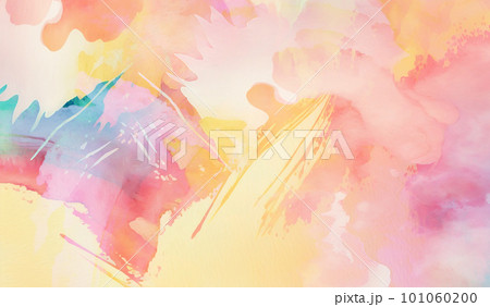 カラフルな水彩のテクスチャ背景　Generative AI  101060200
