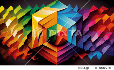 Generative AI, Spectrum Fusion: A Mesmerizing Array of Overlapping Geometric Shapes 101060516