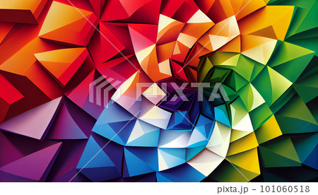 Generative AI, Spectrum Fusion: A Mesmerizing Array of Overlapping Geometric Shapes 101060518
