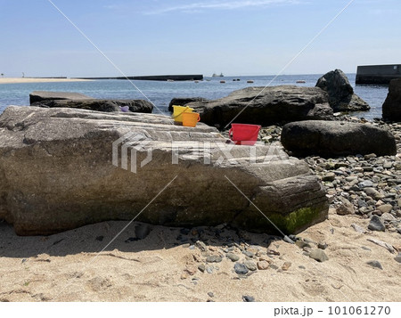 海岸に置かれたプラスチックごみ 海岸に置かれたプラスチックごみ 101061270