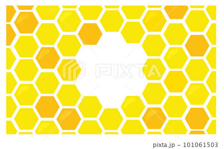 蜂蜜背景素材中央白抜きフレーム 101061503