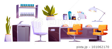 Manicure beauty salon isolated interior, Nail spa 101062170