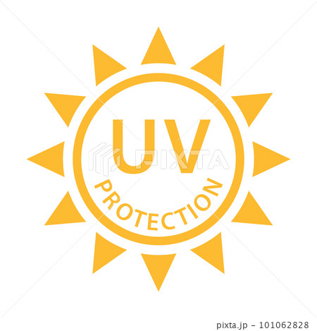 UV radiation protection icon vector solar ultraviolet light symbol for graphic design, logo, website, social media, mobile app, UI illustration. 101062828