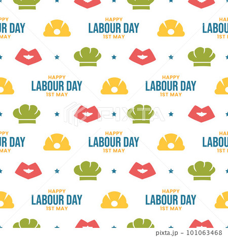 Happy Labor Day Seamless Pattern Design Illustration with Different Professions in Template Hand Drawn Happy Labor Day Seamless Pattern Design Illustration with Different Professions in Template Hand Drawn 101063468