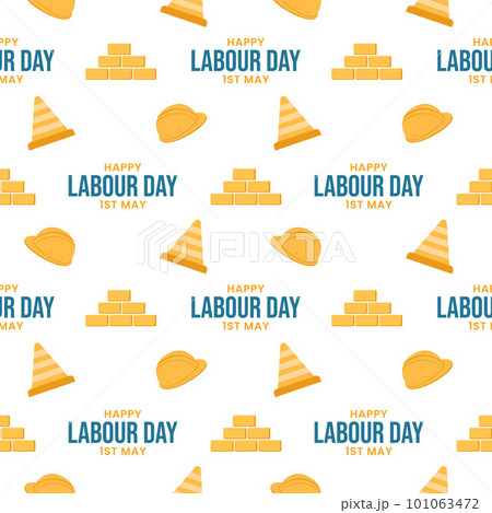 Happy Labor Day Seamless Pattern Design Illustration with Different Professions in Template Hand Drawn Happy Labor Day Seamless Pattern Design Illustration with Different Professions in Template Hand Drawn 101063472