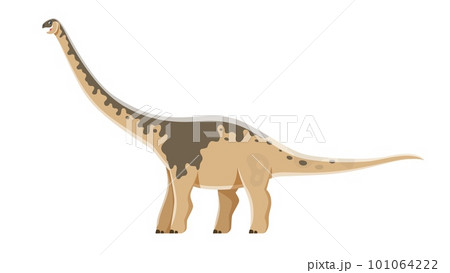 Dinosaur cartoon character, Paralititan or Jurassic cute dino animal, vector kid toy. Cartoon dinosaur or Paralititan genus figure for kids paleontology education or extinct reptiles collection 101064222