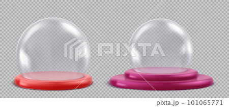 3d empty red glass snowball, pink magic globe set 101065771